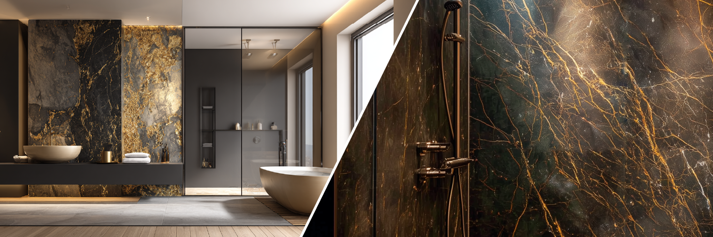 Moderne Badgestaltung: freistehende Wanne, Marmor