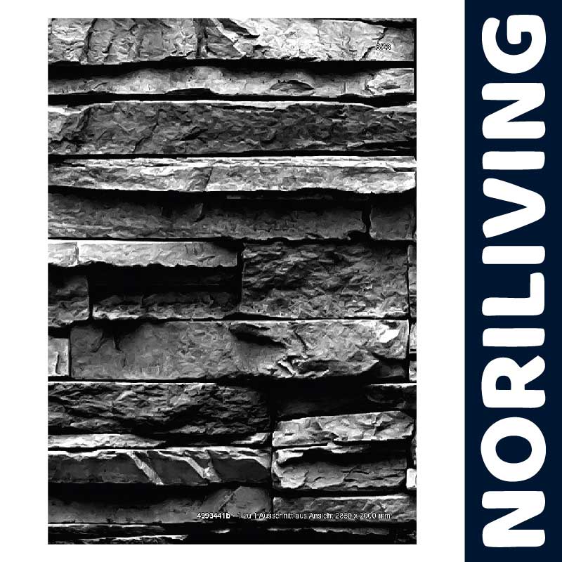 Nahaufnahme einer Kunststein-Wandverkleidung in Schieferoptik, die eine rustikale und moderne Ästhetik bietet